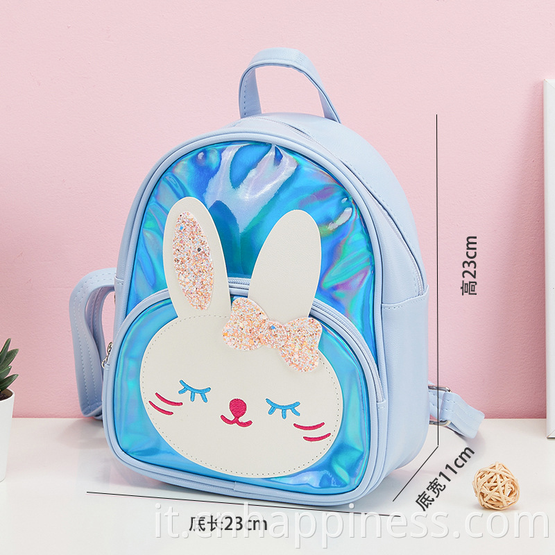 2022 Nuovi prodotti Viaggiare Olografico Clear Clear Pvc Zackpacks Logo personalizzato Ologramma alla moda per bambini Kidergarten Backpack Borse School